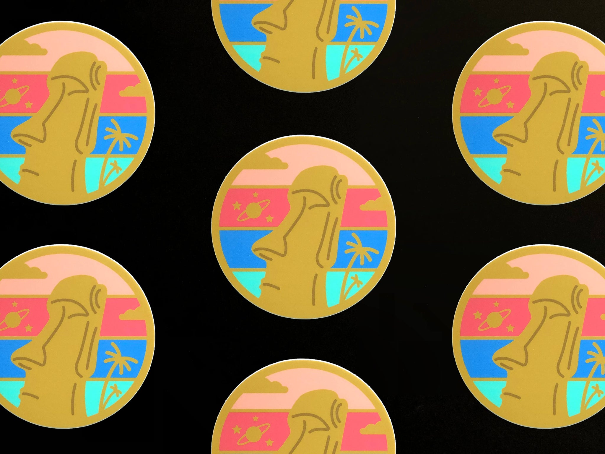 Oh My, Moai! Sticker