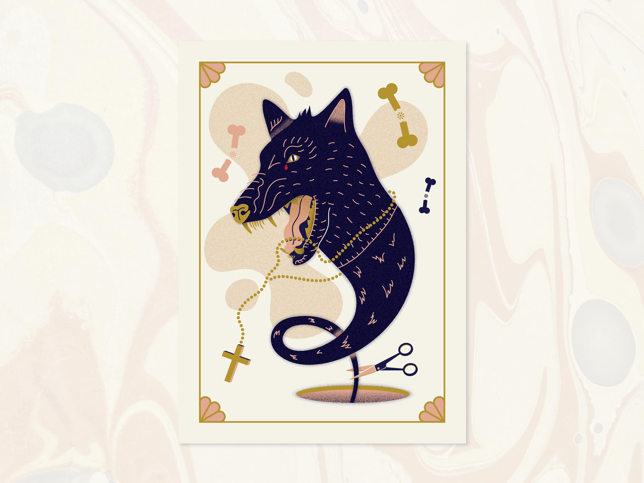 Hell Hound 5" x 7" Archival Art Print