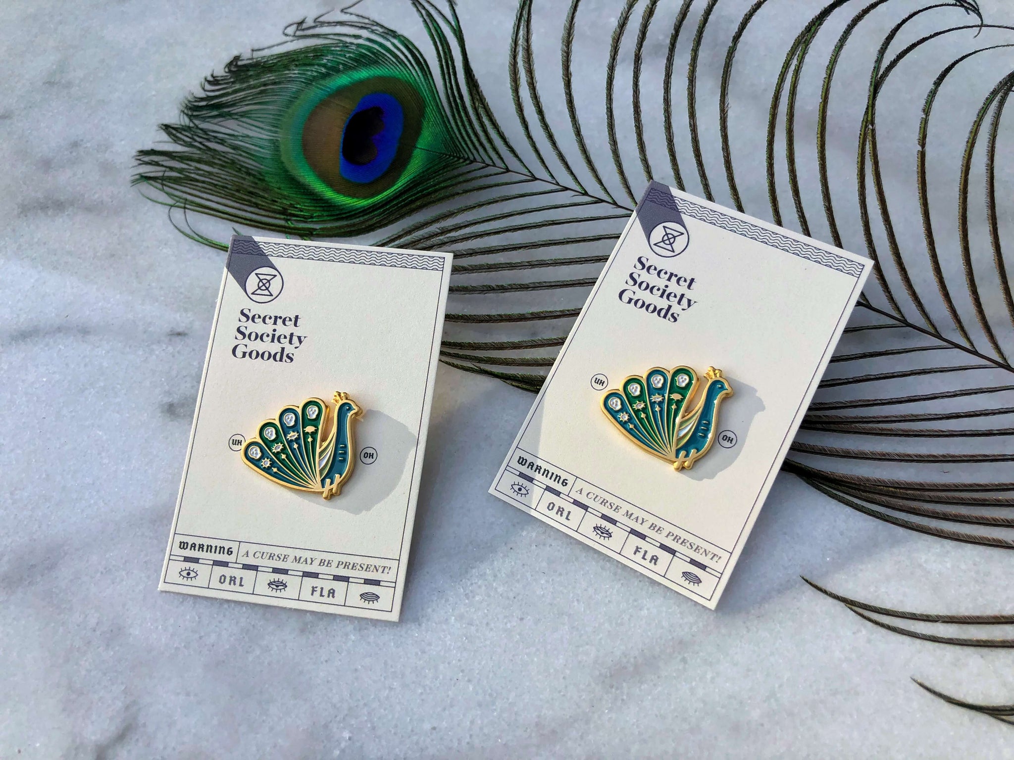 Omniscient Peacock Lapel Pin