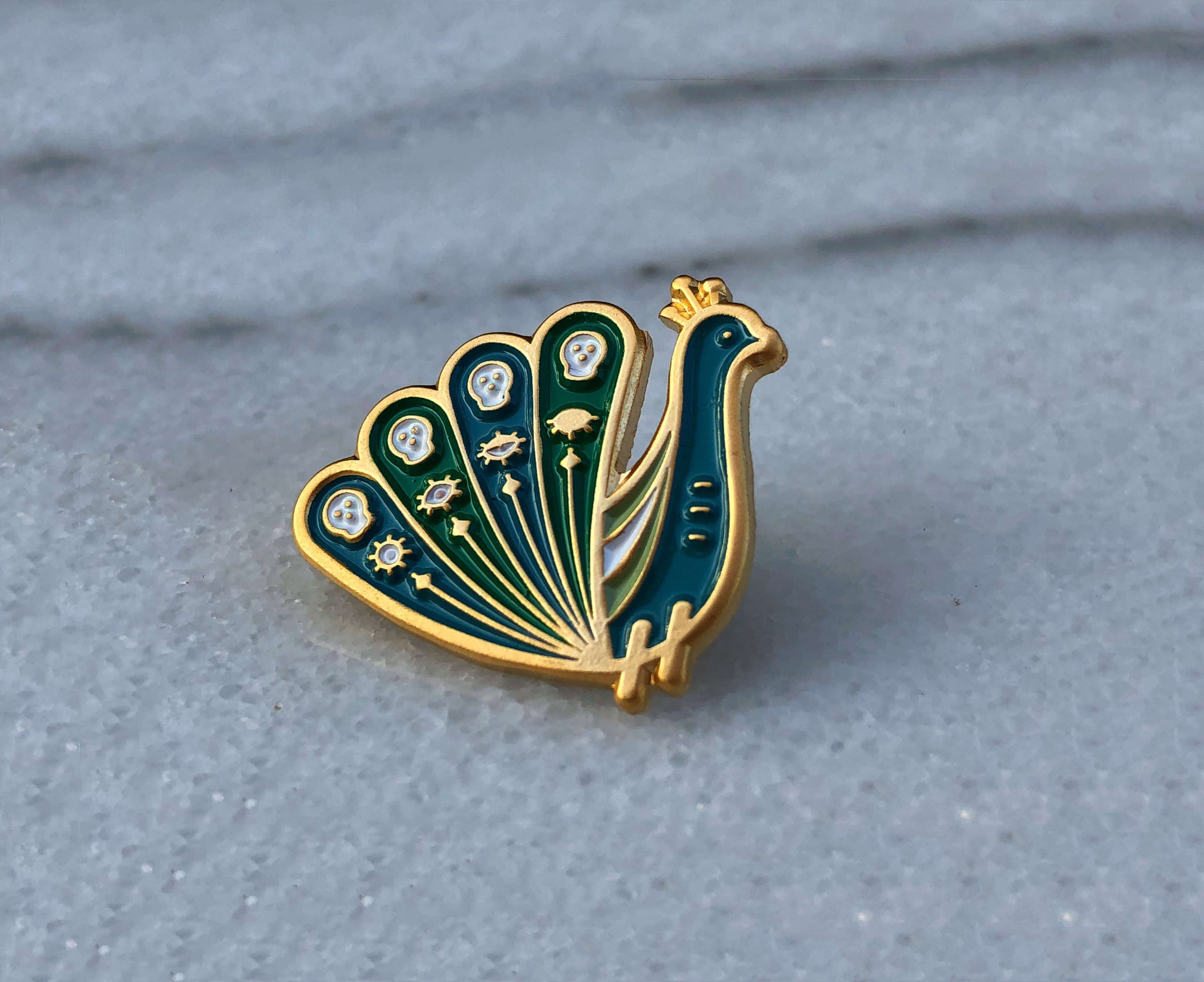 Omniscient Peacock Lapel Pin